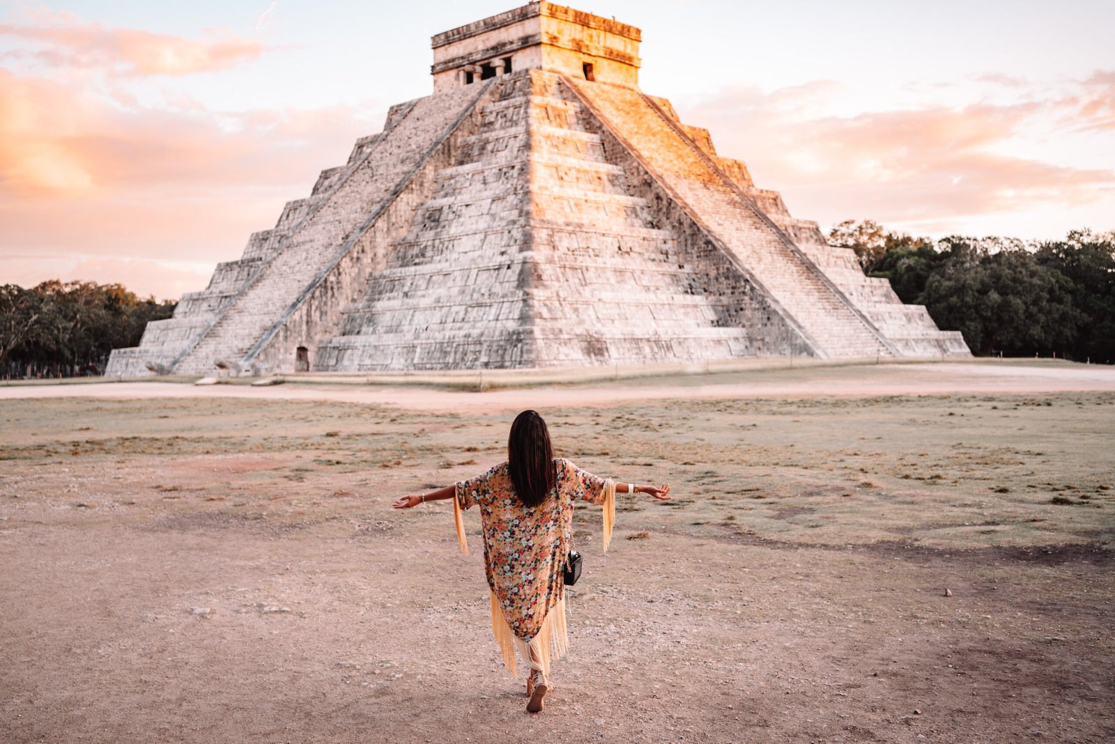 girl chichen itza mexico
