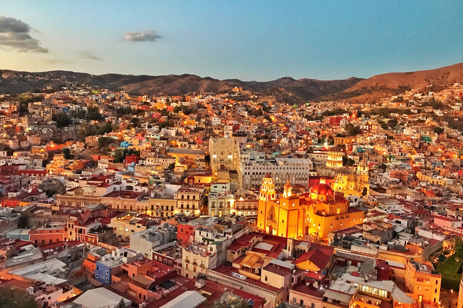 high angle view cityscape
